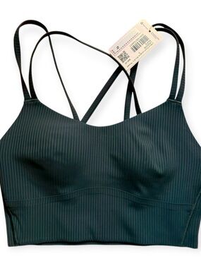 Lululemon NWT New Like a Cloud Ribbed Longline Bra Forest Green Size 2 B/C Cup
